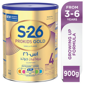 S26 Prokids Gold Stage 4, 3-6 Years Premium Milk Powder for Kids 900g