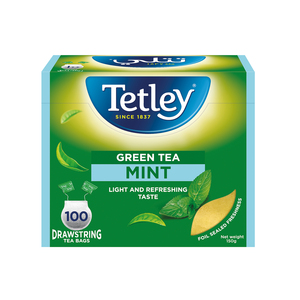 Tetley Drawstring Mint Green Tea 100pcs