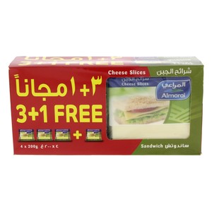 Almarai Cheddar Cheese Sandwich Slices 4 x 200g