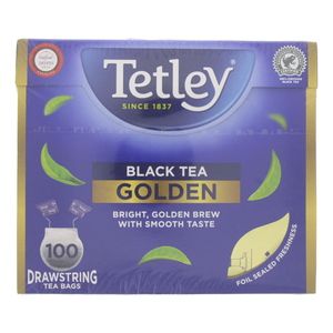 Tetley Black Tea Golden Drawstring Tea Bags 100Pcs