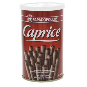 Papadopoulos Caprice Wafer Rolls Hazelnut And Cocoa Cream 115g