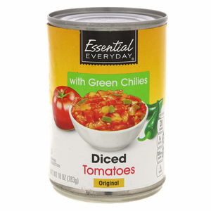 Essential Everyday Diced Tomatoes With Green Chilies 283g