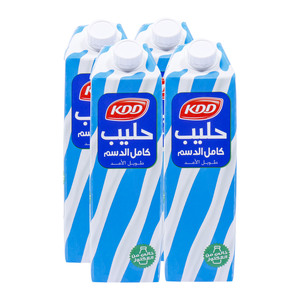 KDD Lactose Free Long Life Full Cream Milk 4 x 1Litre