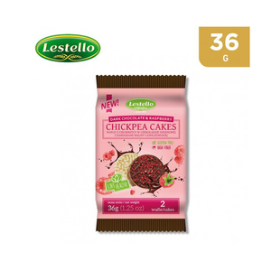 Lestello Dark Chocolate & Raspberry Chickpea Cakes 34g
