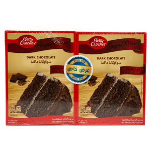 Betty Crocker Super Moist Cake Mix Premium Edition Dark Chocolate 2 x 510g