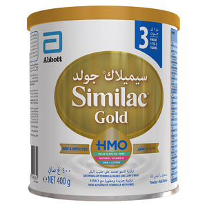 Similac Gold No.3 New Advanced Growing Up Formula With HMO From 1-3 Years 400g