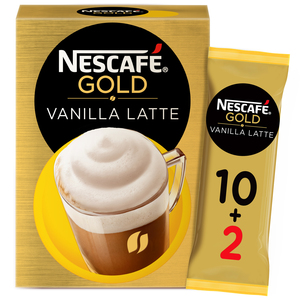 Nescafe Gold Cappuccino Vanilla Latte Coffee Mix 12 x 18.5g