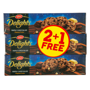 Tiffany Delight Triple Chocolate Cookies 3 x 100g