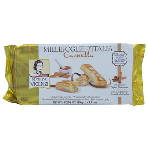 Matilde Vicenzi Millefoglie D' Italia Canella Puff Pastry Sticks with Cinnamon 125g