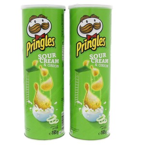 Pringles Sour Cream and Onion Chips 165g x 2pcs