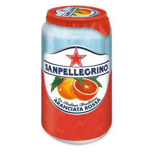 San Pellegrino Sparkling Fruit Beverage Aranciata Rossa/Blood Orange Can 330ml