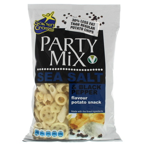 Golden Cross Party Mix Sea Salt & Black pepper Flavour Potato Snack 125g