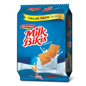 Britannia Milk Bikis Biscuits 8 x 90g