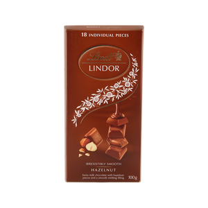 Lindt Lindor Milk Chocolate With Hazelnut 100g