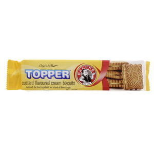 Topper Custard Flavoured Cream Biscuits 125g