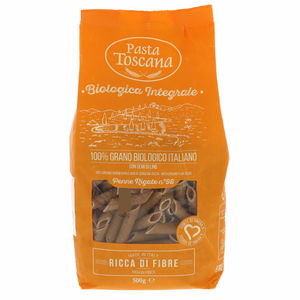 Pasta Toscana Penne Rigate No.98 100% Organic Pasta With Ground Flax Seeds 500g