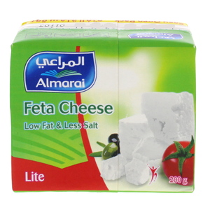 Almarai Feta Cheese Low Fat And Less Salt Lite 200g