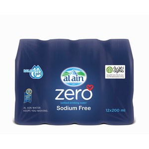 Al Ain Zero Bottled Drinking Water Sodium Free 12 x 200ml