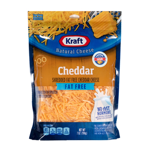 Kraft Shredded Cheddar Cheese Fat Free 198g