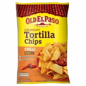 Old El Paso Crunchy Tortilla Chips Chilli Mild 185g