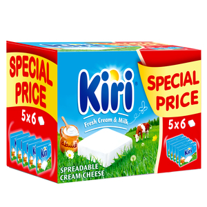 Kiri Spreadable Cream Cheese Squares 30 Portions 540g
