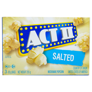 Act II Microwave Popcorn Salted 255g