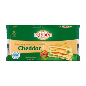 President Sandwich With Cheddar Cheese 20 Slices 400g