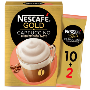 Nescafe Gold Cappuccino Unsweetened Taste Coffee Mix 12 x 14.2g