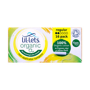 Lil-Lets Organic Non-Applicator Tampons Regular 16pcs