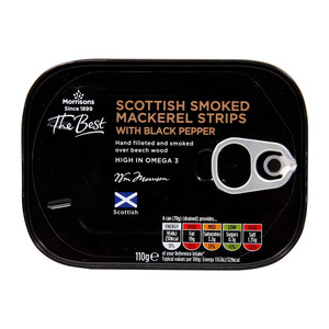 Morrisons Scottish Smoked Mackerel Strips With Black Pepper 110g