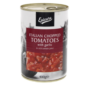 Epicure Italian Chopped Tomatoes With Garlic In Rich Tomato Juice 400g