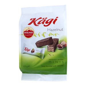 Kagi Hazelnut Swiss Chocolate Wafer Minis 125g