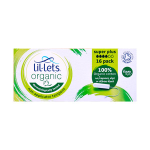 Lil-Lets Organic Non-Applicator Tampons Super Plus 16pcs