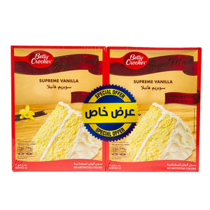 Betty Crocker Super Moist Cake Mix Premium Edition Supreme Vanilla 2 x 510g