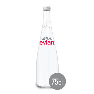 Evian Natural Mineral Water Glass Bottle 750ml