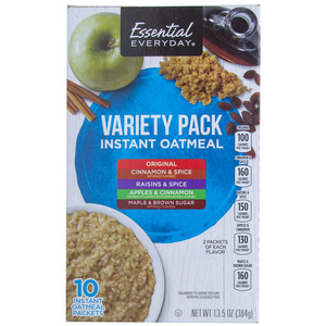 Essential Everyday Variety Pack Instant Oatmeal 384g