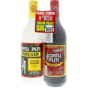 Datu Puti Vinegar 1 Litre + Datu Puti Soy Sauce 1Litre