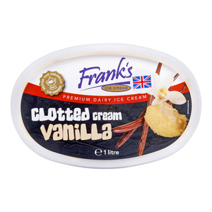 Frank's Premium Dairy Ice Cream Clotted Cream Vanilla 1Litre