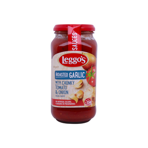 Leggo's Pasta Sauce Roasted Garlic With Chunky Tomato & Onion 500g