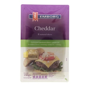 Emborg Cheddar Cheese Slices 150g