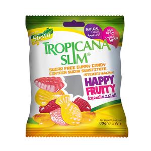Tropicana Slim Happy Fruity Gummy Candy Sugar Free 80g